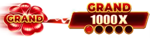 Grand Jackpot win animation showing 1000x total payout in Clover Smash
